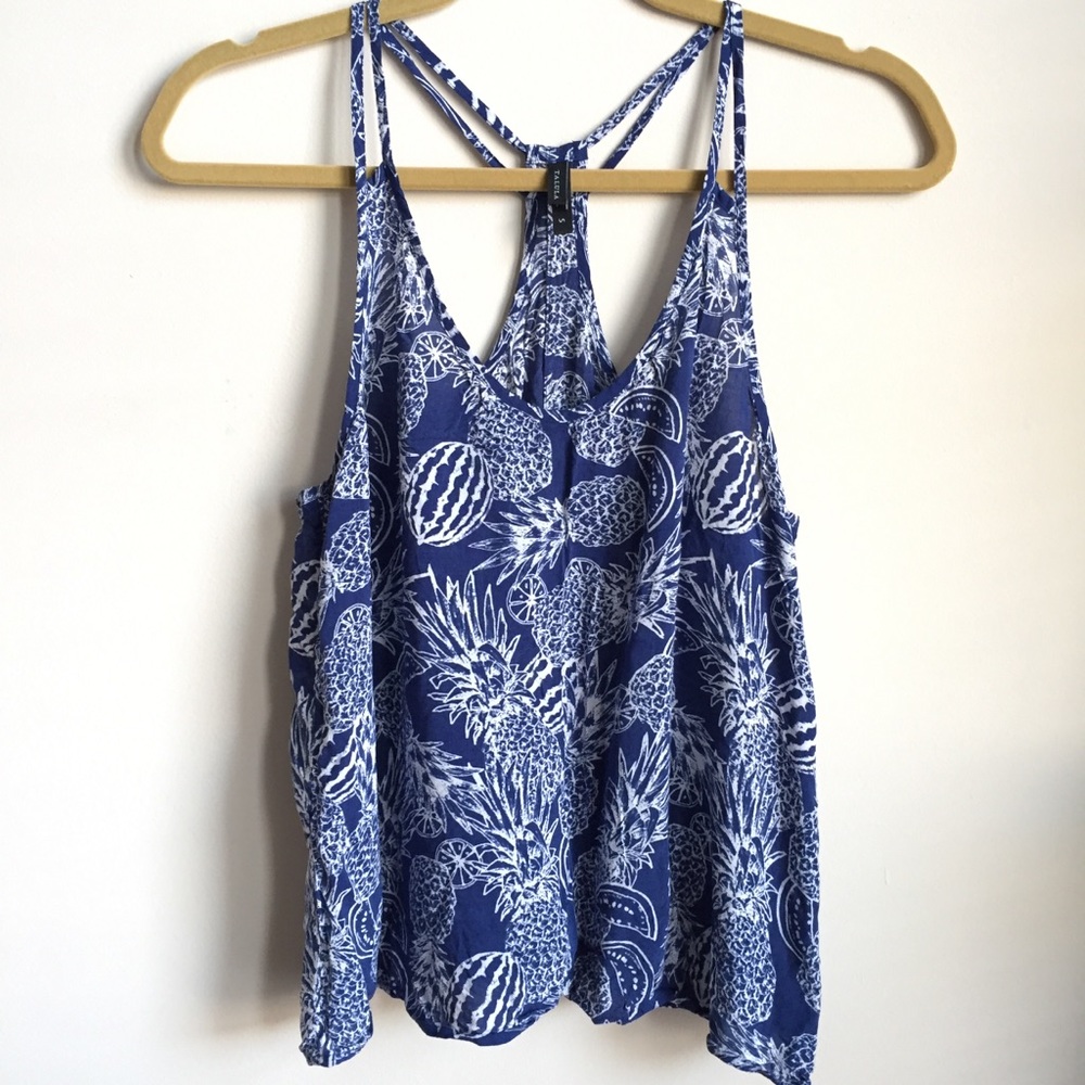 Artizia S blue and white pineapple tank